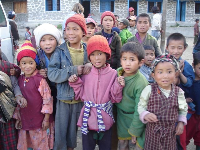 Tamang children Gatlang, Rasuwa District, Nepal